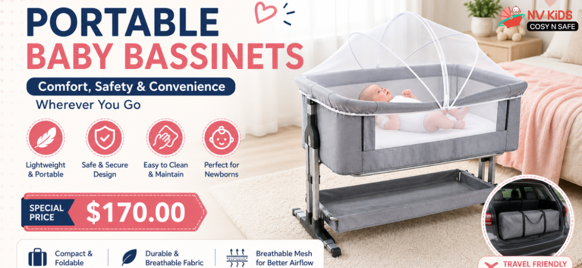 Portable Baby Bassinet NZ | Buy Online – NV Kids Store