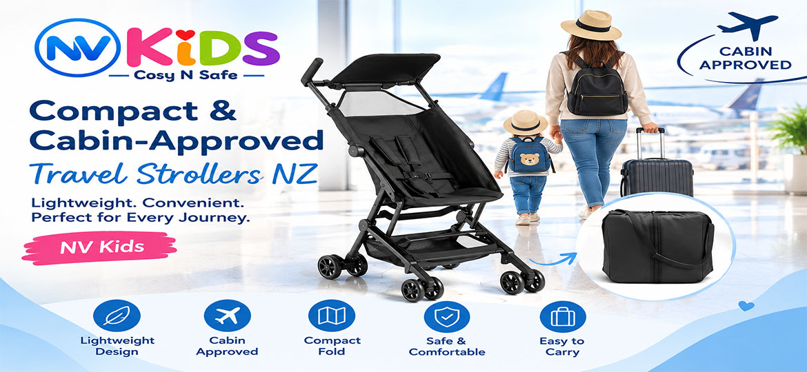 Compact & Cabin-Approved Travel Strollers NZ | NV Kids
